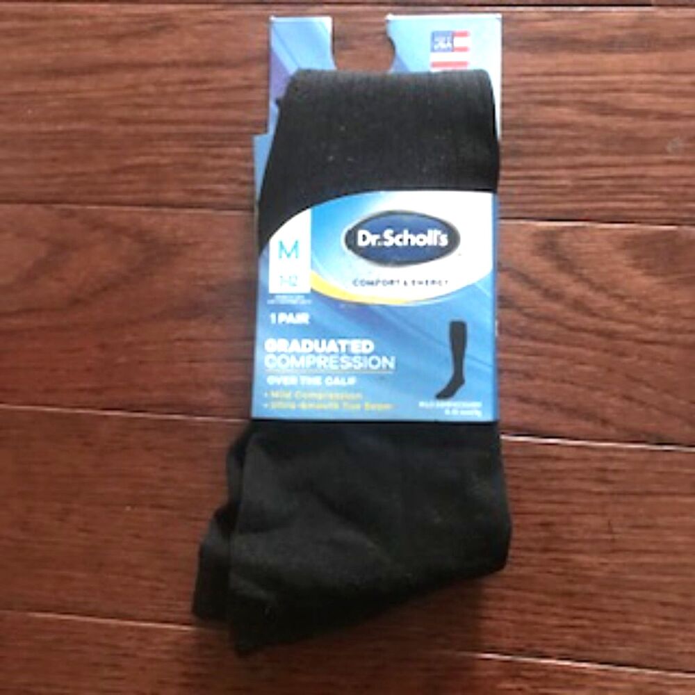 Size: 8-15mmHg / 7-12 Dr. Scholl's Over the Calf Graduated Compression Socks